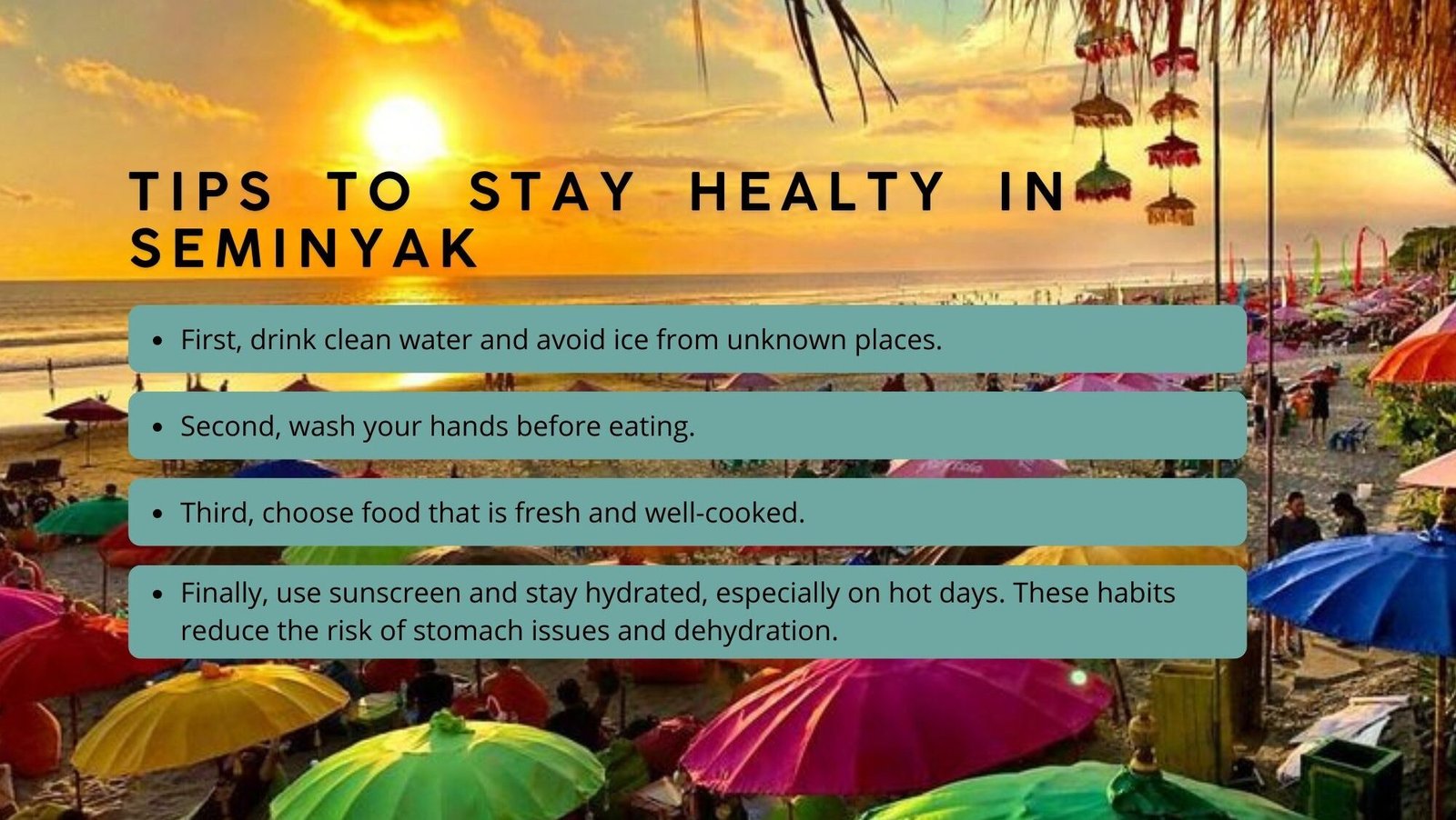 Tips to stay healthy in Seminyak